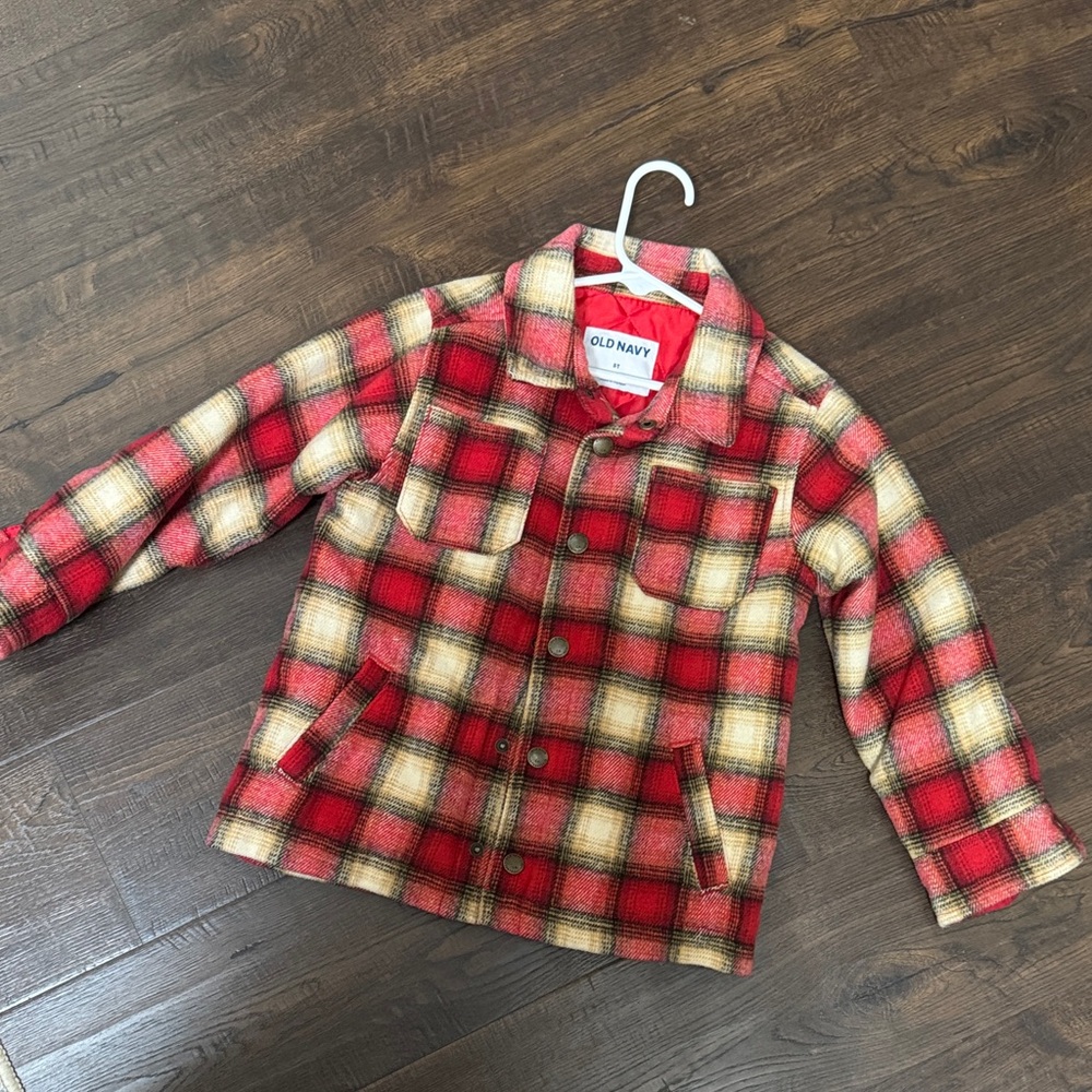Old Navy Button Down Plaid Coat
